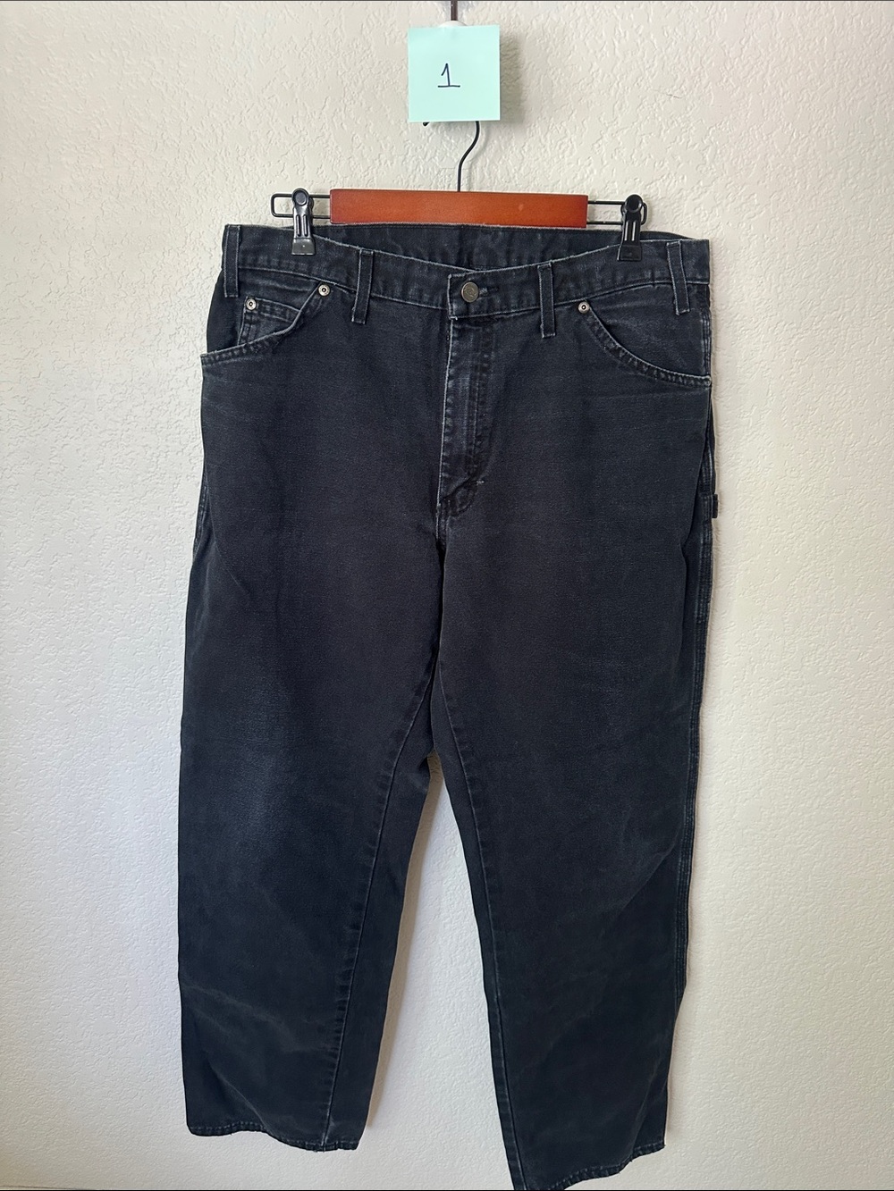 Dickies Men's Black Straight-Leg Jeans - Classic Workwear Style
